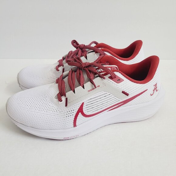 NEW Nike Air Zoom Pegasus 40 Alabama Running Shoes DZ5972-100 Size 7.5 White main image 4